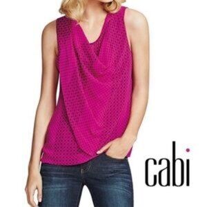 CAbi #983 Brilliant Fuchsia Sleeveless Blouse